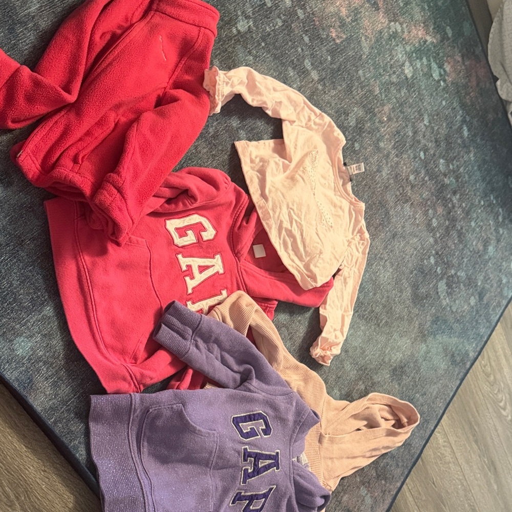 GAP Kids Pullover Hoodies in Red, Purple & Pink. 1 Columbia and 1 European.